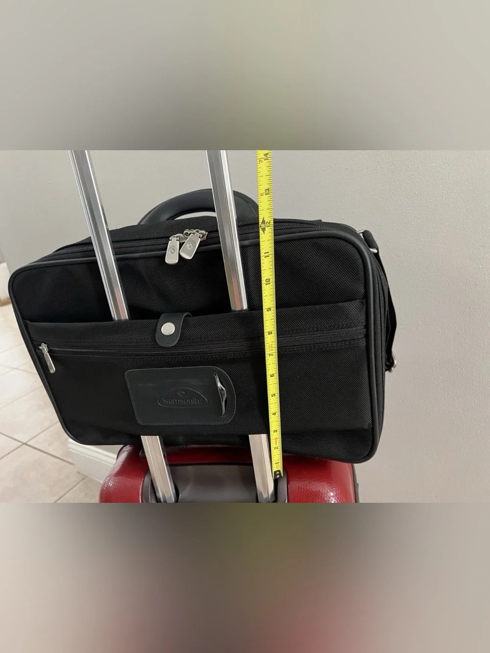 Samsonite Black Men's Laptop Briefcase with Shoulder Strap